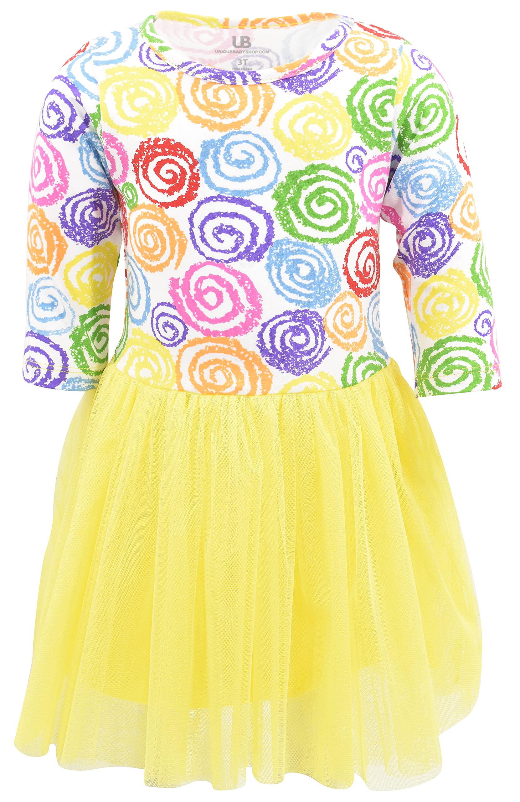 Unique Baby Girls Colored Pencil Print Tutu Dress - Back to School, Birthday Party & Photo Shoot Outfit