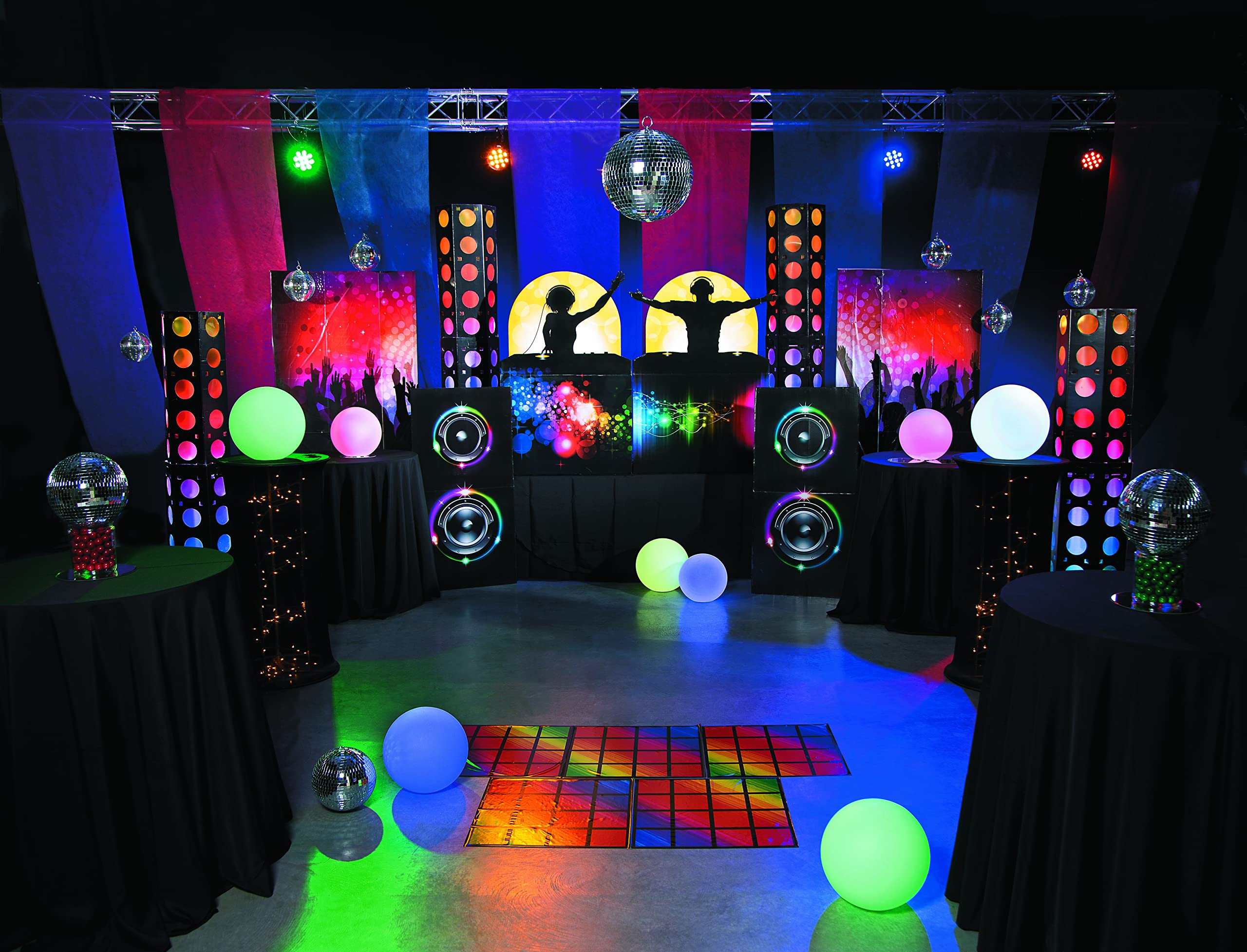 Dance Party Speaker Stand Ups - 2pc Large Floor Decor for VBS & Events