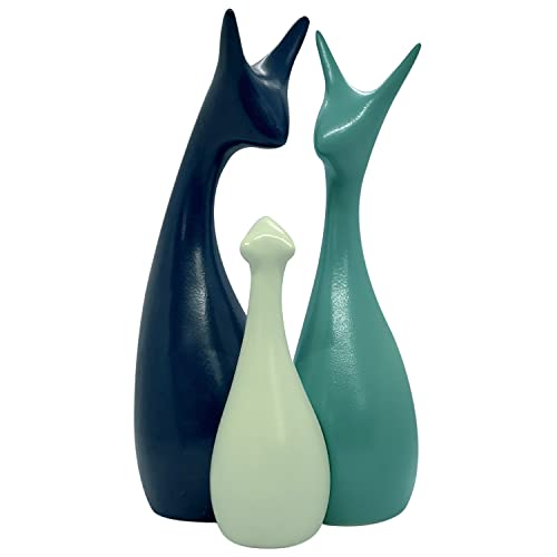 3 Pc Deer Family -Shaded Blue