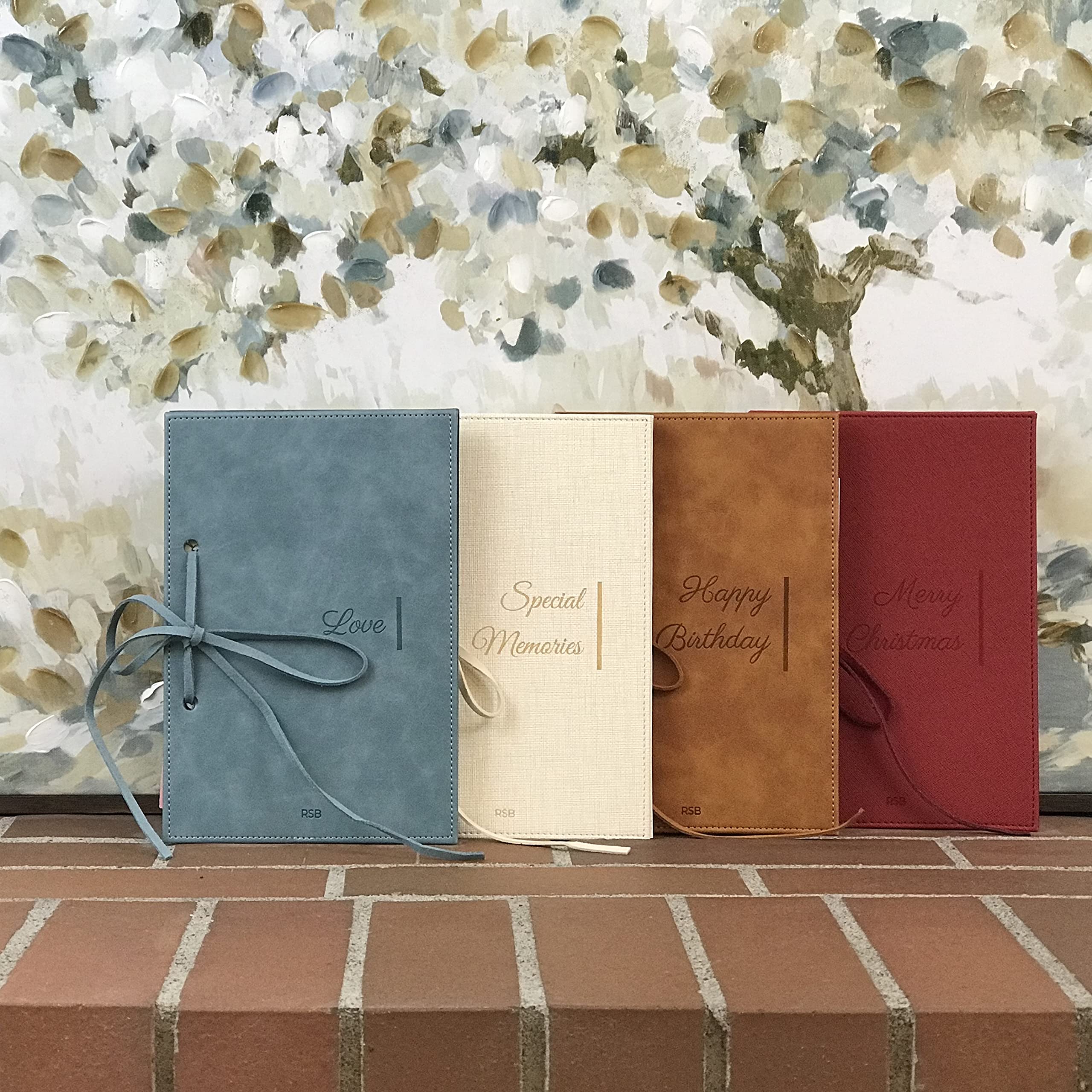 Premium Vegan Leather Greeting Card Organizer Kit - Birthday Card Binder, Book, Holder & Keeper | Preserve Memories Forever | Perfect for Home Organization, Gift Giving & Memory Scrapbooking