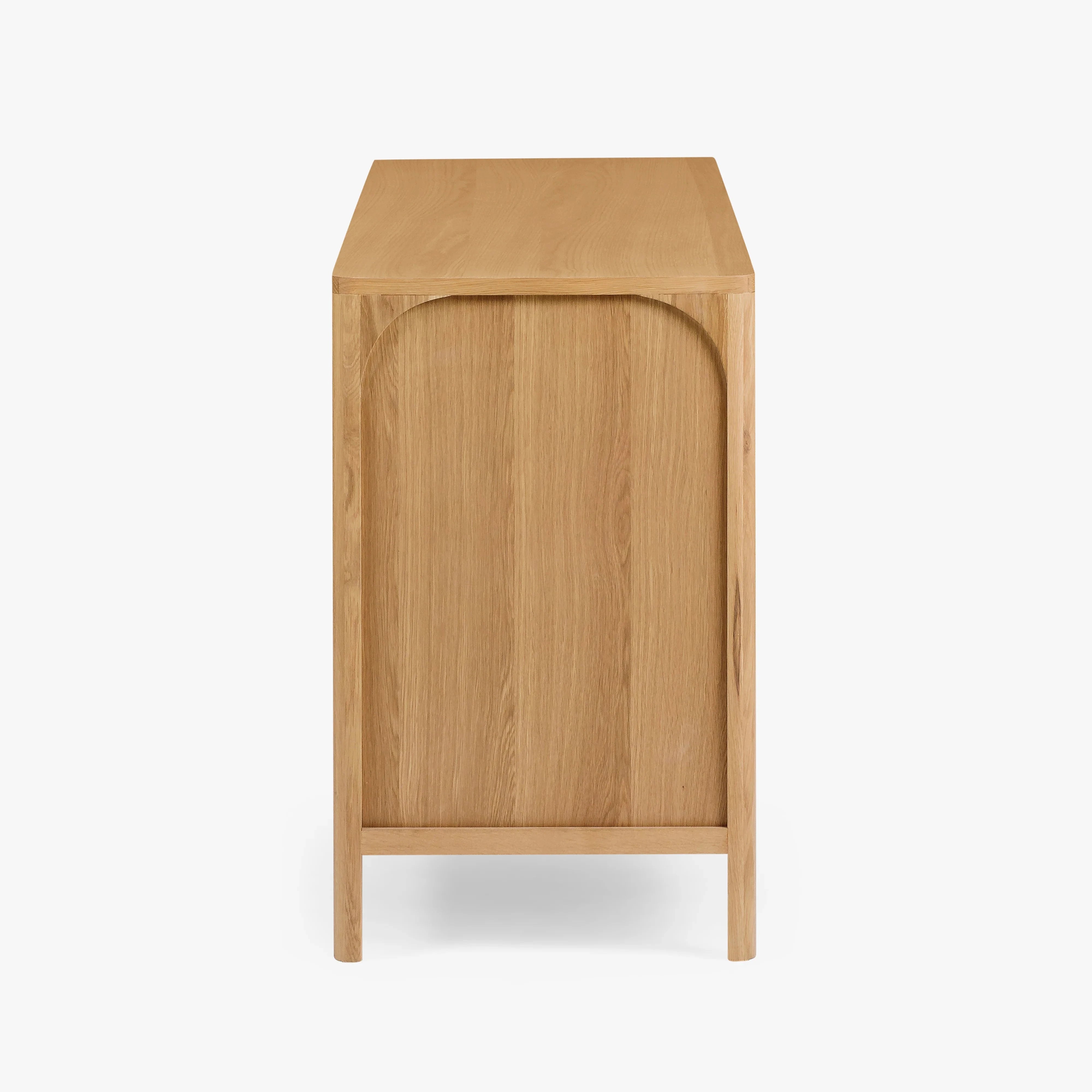 Modern Cali Oak Sideboard Buffet Cabinet - Natural Wood Finish for Dining Room, Living Room & Entryway Storage
