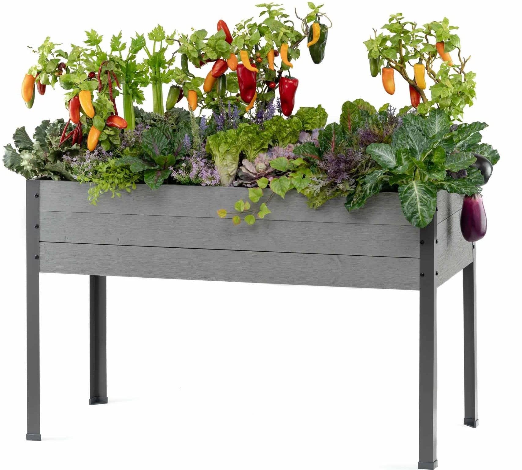 CedarCraft Elevated Spruce Planter Box 21x47x30 Inches - Raised Garden Bed for Deck, Patio, Backyard & Greenhouse - Durable Outdoor Planter Cover 21x47x24 Inches - Perfect for Growing Herbs, Vegetables & Flowers