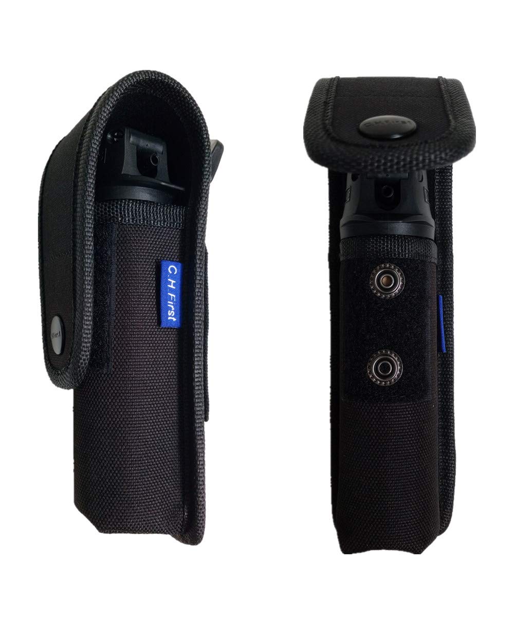 MK-4 Sabre Pepper Spray Holster - Nylon Pouch for 3.0oz, 3.3oz, 3.9oz & 4.4oz Canisters - Compatible with Fox Labs 3.0oz (Pepper Spray Not Included) - Perfect for Self Defense, Jogging & Outdoor Safety
