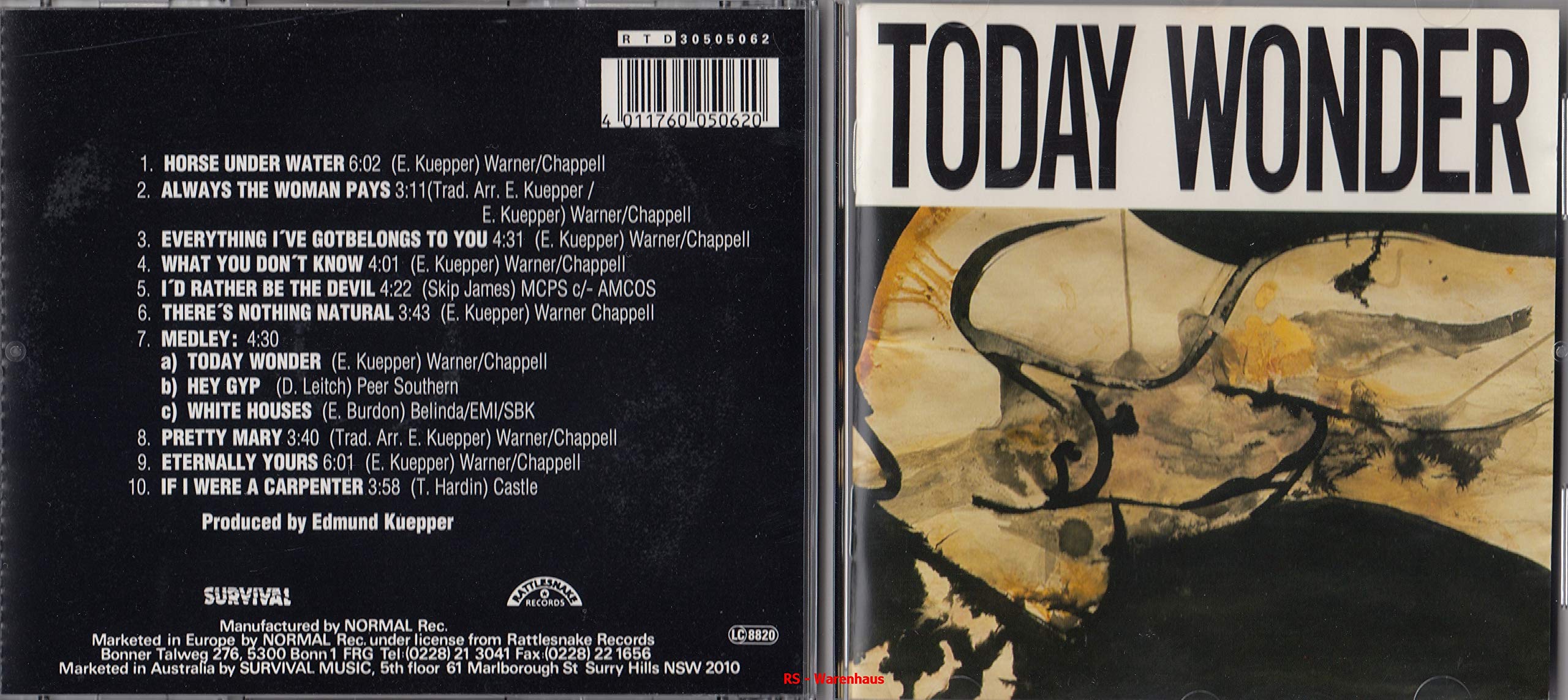 Today Wonder by Ed Kuepper - Audio CD | Alternative Rock Music Album | Perfect for Home Listening & Music Collectors