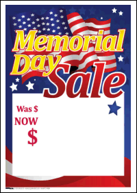 100-Pack Sale Tags for Memorial Day & Seasonal Promotions - Perfect for Retail Stores, Clearance Sales & Holiday Discounts