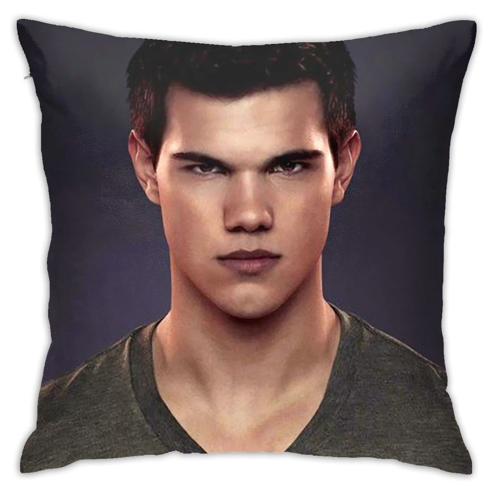 Taylor Lautner Pillow Covers 18x18 Inch - Soft Decorative Throw Pillow Cases for Indoor & Outdoor Use - Perfect for Bedroom, Living Room, Sofa, or Patio Decor