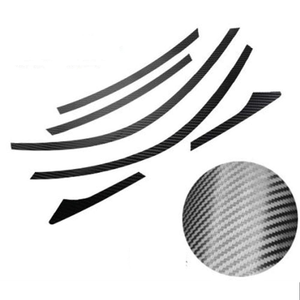 XITER Car Door Window Edge Trim Stripe - Carbon Fiber Black Exterior Auto Body Cover Sticker for Honda 10th Gen Civic 2016-2021 - Upgrade Accessories for Style & Protection (Perfect for Car Shows, Daily Driving & Customization)