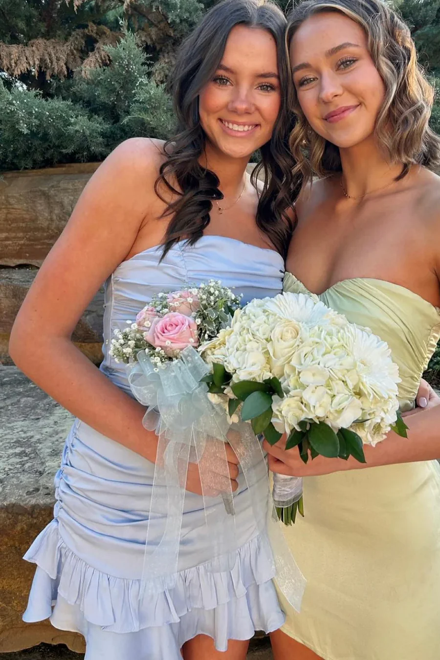 Elegant Blue Strapless Ruffled Mini Dress for Cocktail Parties & Homecoming - Perfect for Prom, Evening Events & Special Occasions