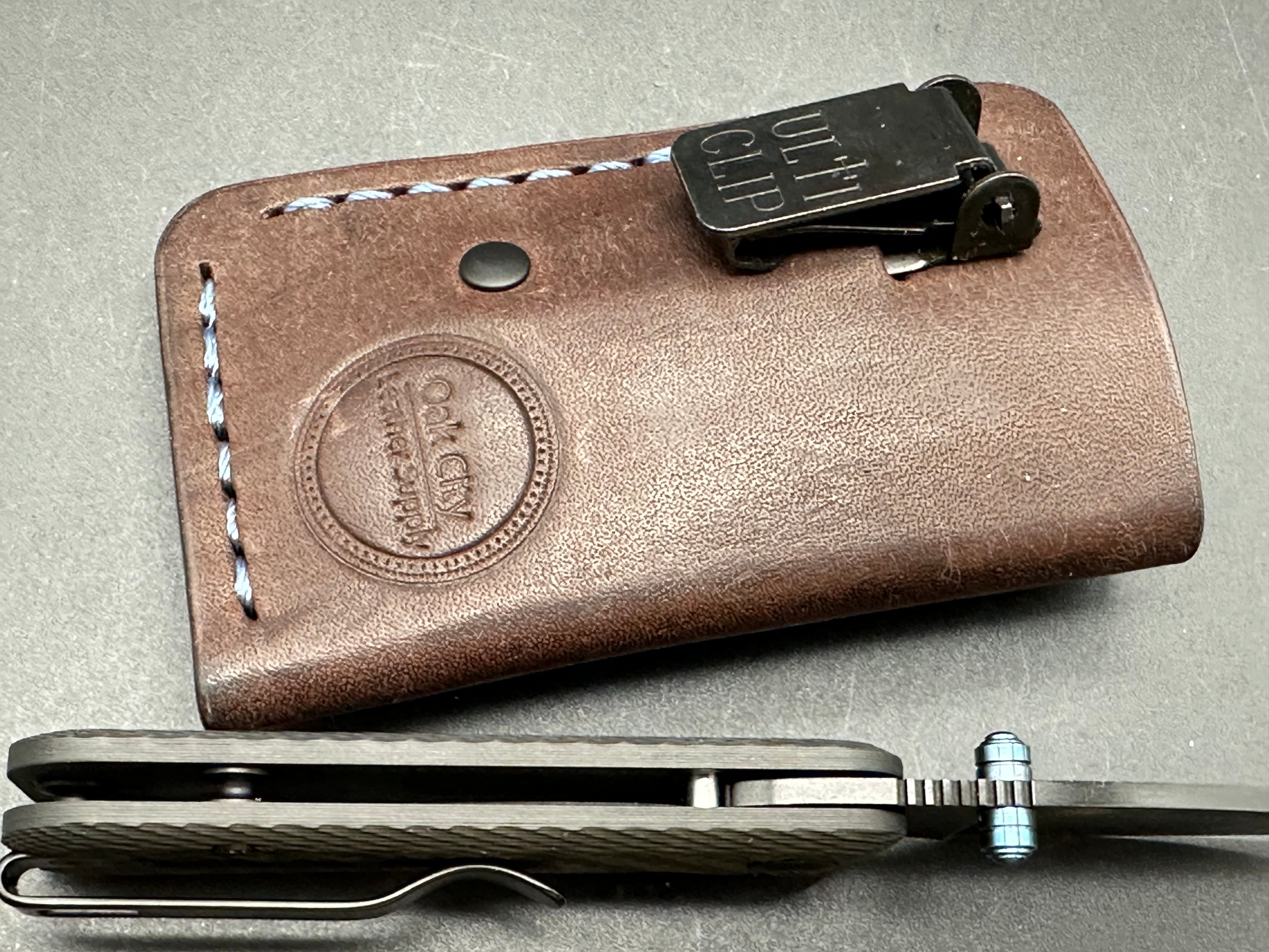 Civivi Damascus Baby Banter Pocket Knife with Composite Carbon Fiber Scales - EDC, Outdoor, Camping & Everyday Carry Knife