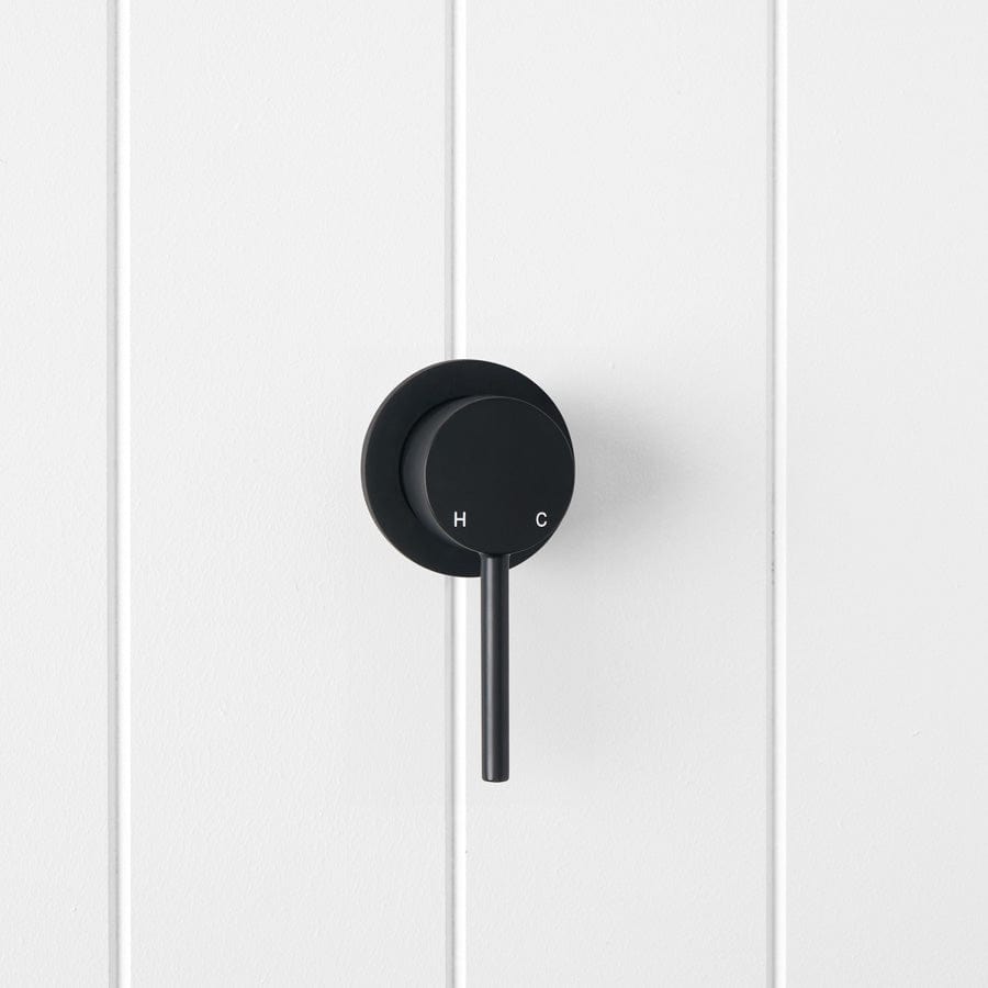 Sydney Wall Mixer in Matte Black - Modern Bathroom Faucet for Sink and Vanity - Perfect for Home, Hotel, and Office Use