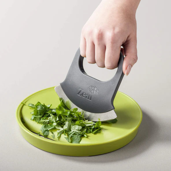 Premium Rock and Drop Herb Chopper Set - 3-Piece Kitchen Scissors & Herb Cutter with Stainless Steel Blades - Perfect for Chopping Fresh Herbs, Vegetables & Nuts - Ideal for Cooking, Salad Prep & Meal Prepping