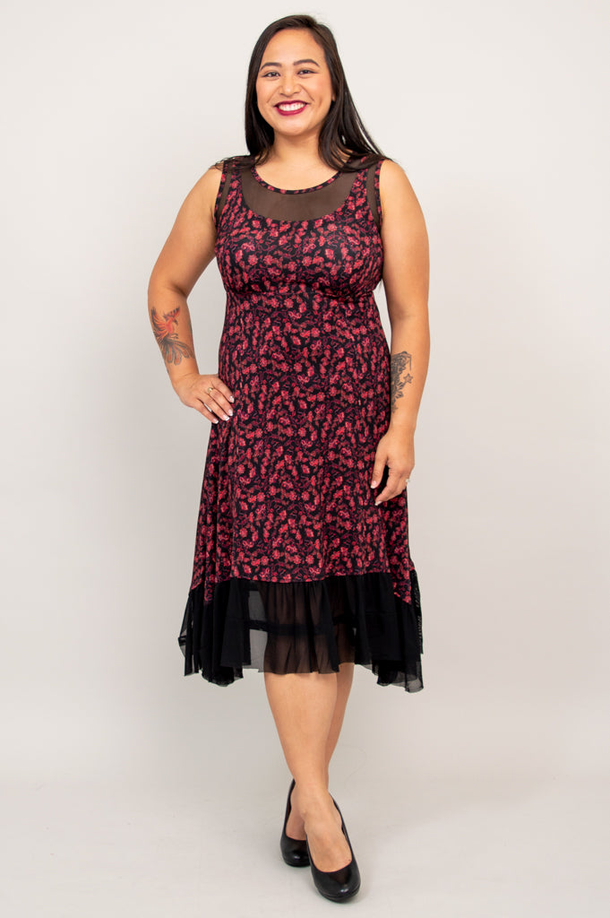 Danube Floral Print Bamboo Dress - Breathable & Comfortable Summer Dress for Women - Perfect for Beach Vacations, Outdoor Parties & Casual Wear