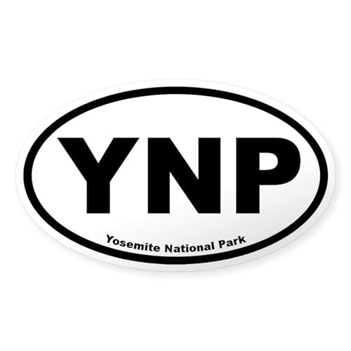 Clear - Yosemite National Park Oval Sticker