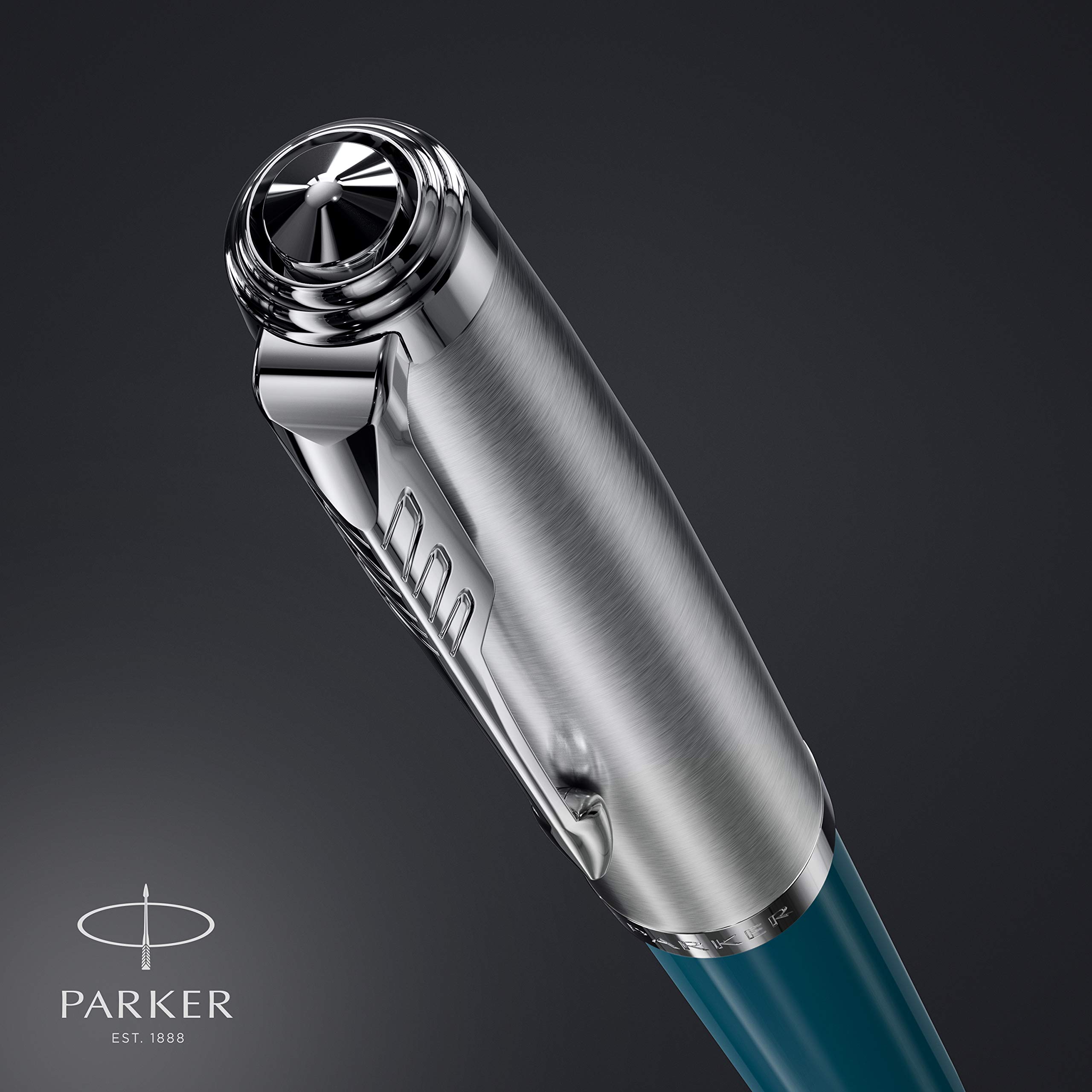 Premium Parker Sonnet Fountain Pen - Black Lacquer with Palladium Trim, Fine Nib for Smooth Writing | Ideal for Business Signatures, Calligraphy & Luxury Gift Giving