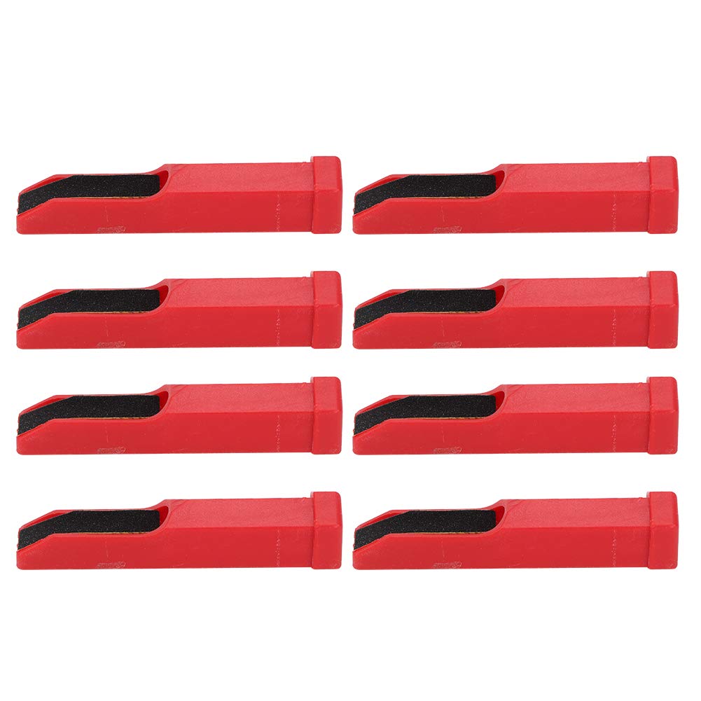 8PCS Billiard Tip Trimmer & Shaper - Double Sided Plastic Pool Cue Tip Grinder for Professional & Home Use | Perfect for Billiards Enthusiasts & Bar Game Nights