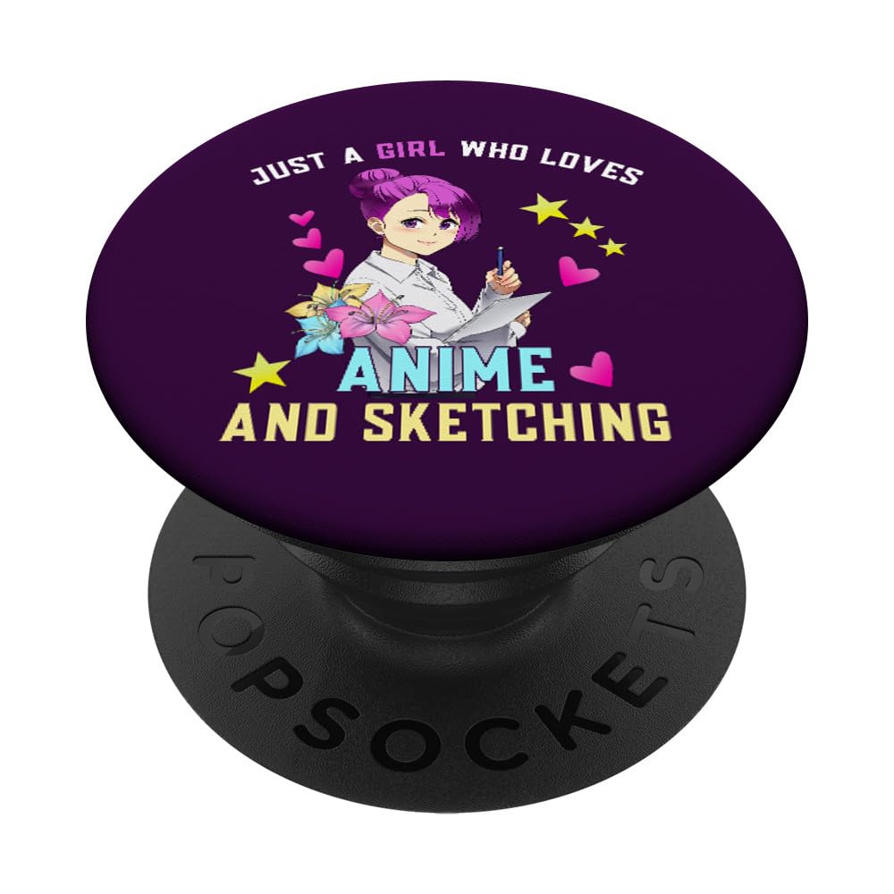 Anime & Sketching Lover PopSockets Adhesive PopGrip - Swappable Phone Grip & Stand for Artists, Students & Anime Fans - Perfect for Phones, Tablets & Sketchbooks