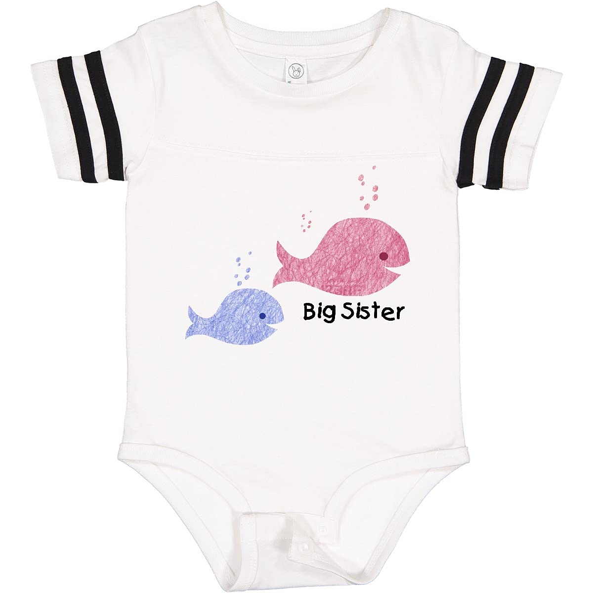 Inktastic Big Sister with Lil' Brother Baby Bodysuit - Cute Sibling Matching Outfit for Newborns & Toddlers - Perfect for Family Photos, Birth Announcements & Special Occasions