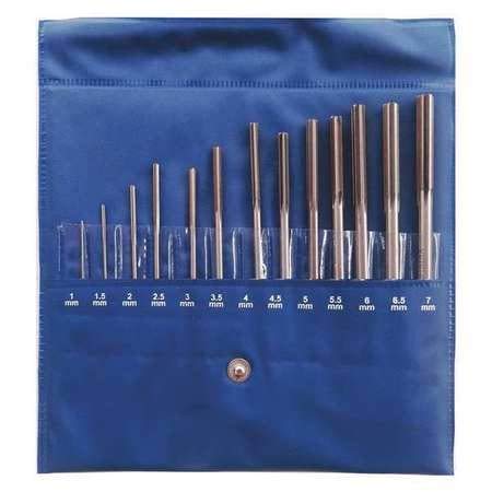 High Precision Chucking Reamer Set 1-7x0.5mm - 13 Piece Industrial Drill Bit Kit for Metalworking, Woodworking & DIY Projects - Perfect for Machinists, Engineers & Hobbyists