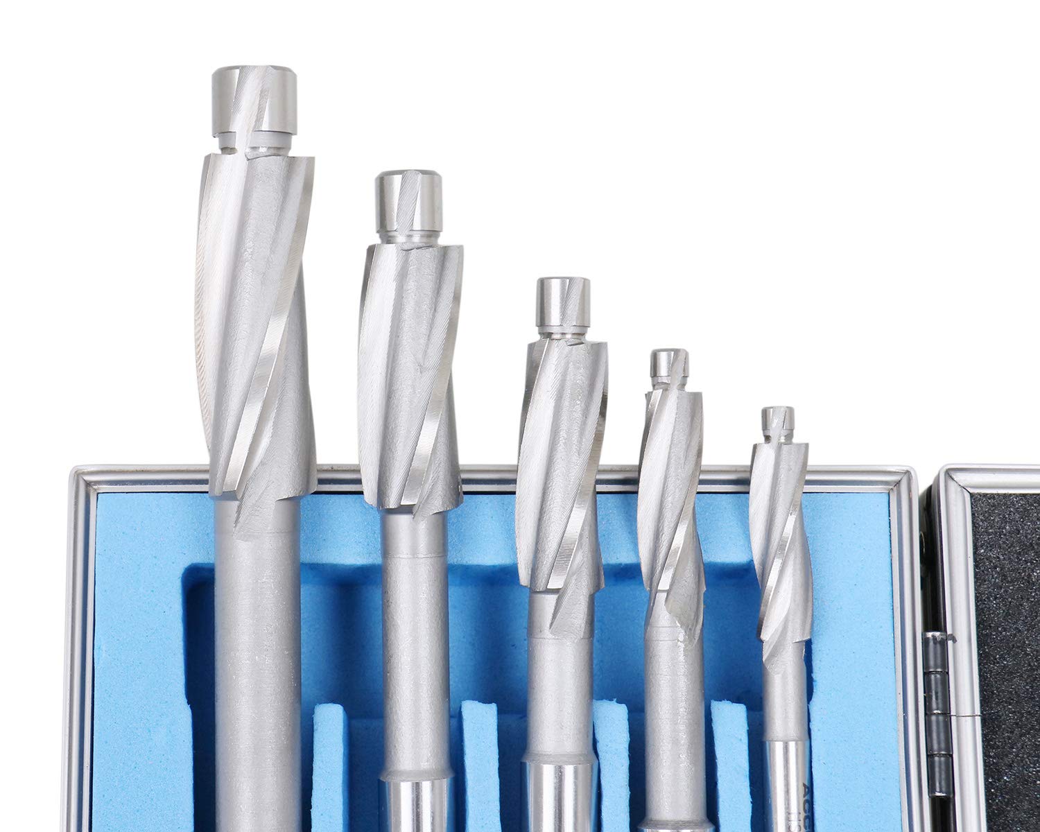 Accusize Premium Metric HSS Solid Cap Screw Counterbore Set - 3 Flute Straight Shank, 7 Piece (509S-007M) for Metalworking & Woodworking Projects