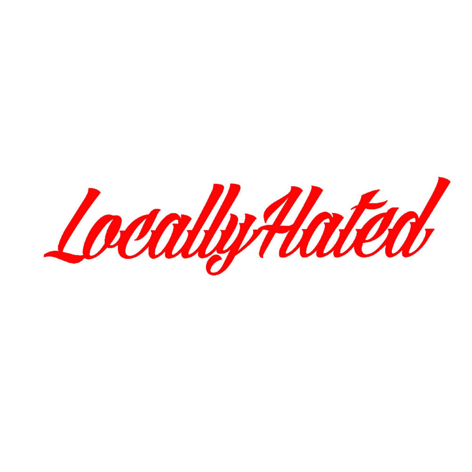 Locally Hated Reflective Car Decal Sticker - Black Vinyl Lettering for Auto Body & Windows | Durable Vehicle Decoration for Trucks, Cars & SUVs - Perfect for Pranksters & Car Enthusiasts