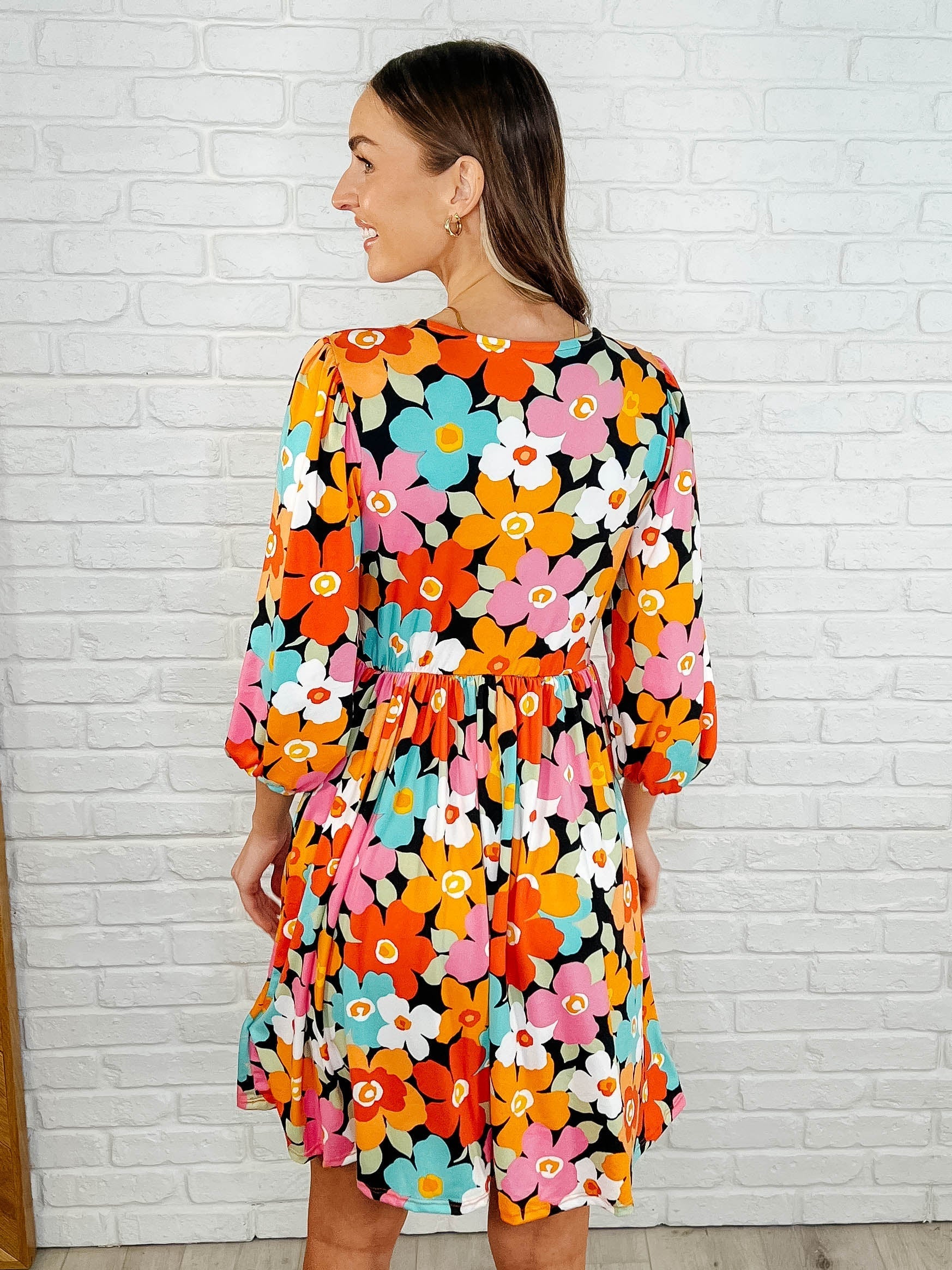 Little Bold V Neck Knit Dress for Women - Soft Stretchy Casual Bodycon Dress - Perfect for Office, Date Night & Summer Outings