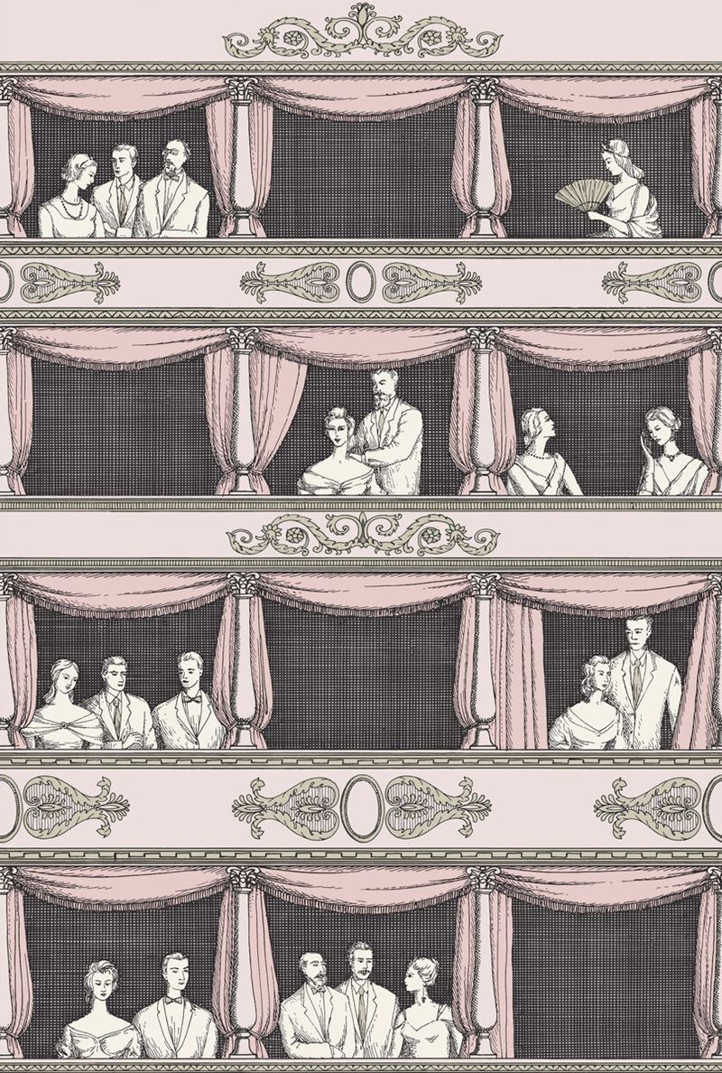 Cole & Son Teatro Ballet Slipper Print Wallpaper 114/4008 - Elegant Floral Design for Living Room, Bedroom & Nursery Decor