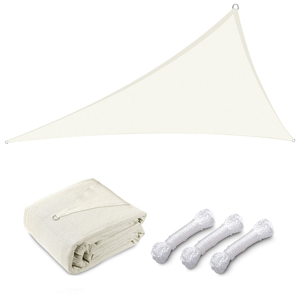 22' Triangle Shade Sail Canopy - UV Protection Outdoor Sun Shade for Patio, Driveway, Garden, Pool & Backyard | TheLAShop