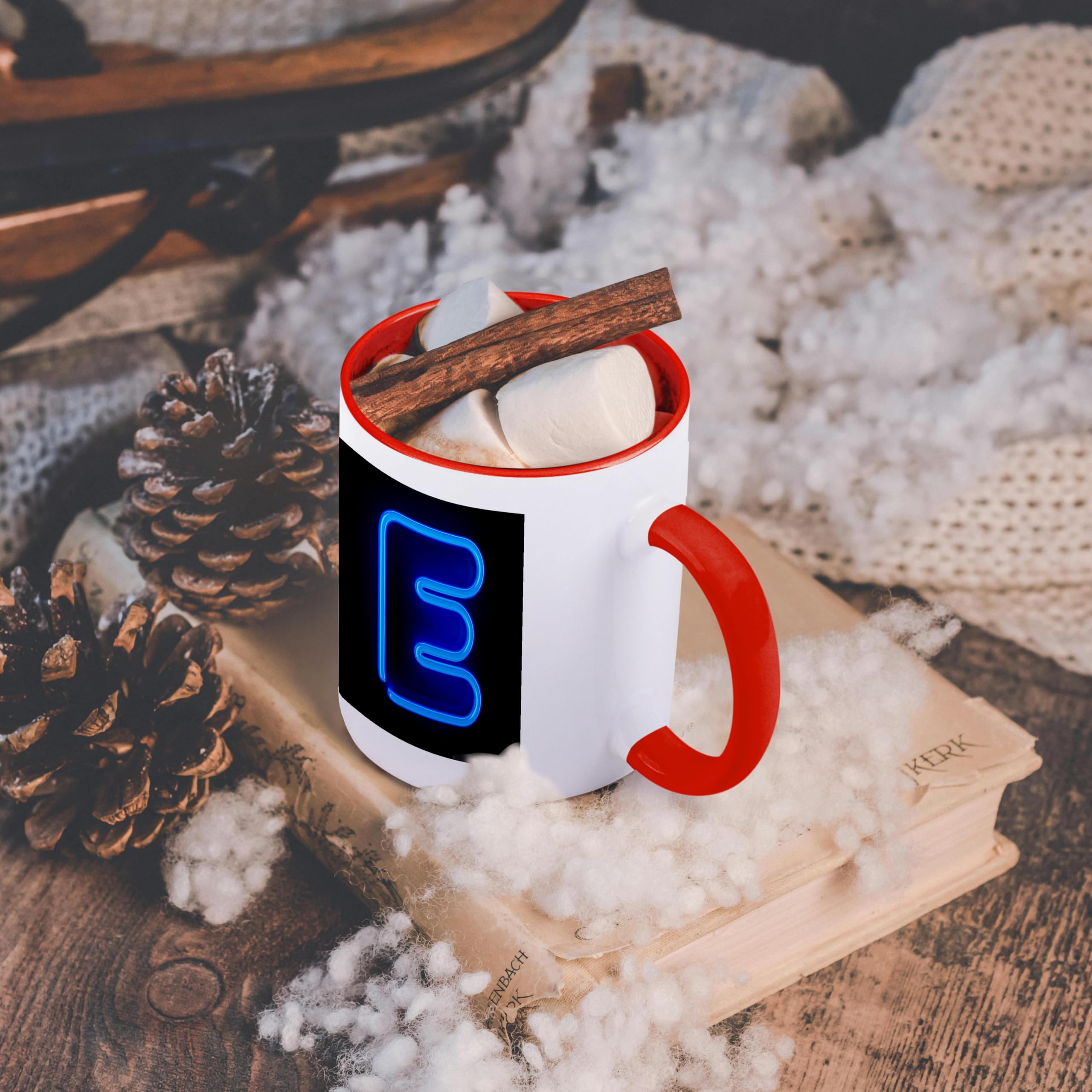 3dRose 11oz Two-Tone Red and White Ceramic Coffee Mug - Perfect for Home, Office, or Gift Giving