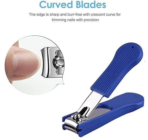 Premium Stainless Steel Nail Clipper Set - 3-Piece Professional Nail Trimmer Kit for Thick & Ingrown Nails with Ergonomic Handle for Men & Women - Perfect for Home, Travel & Salon Use