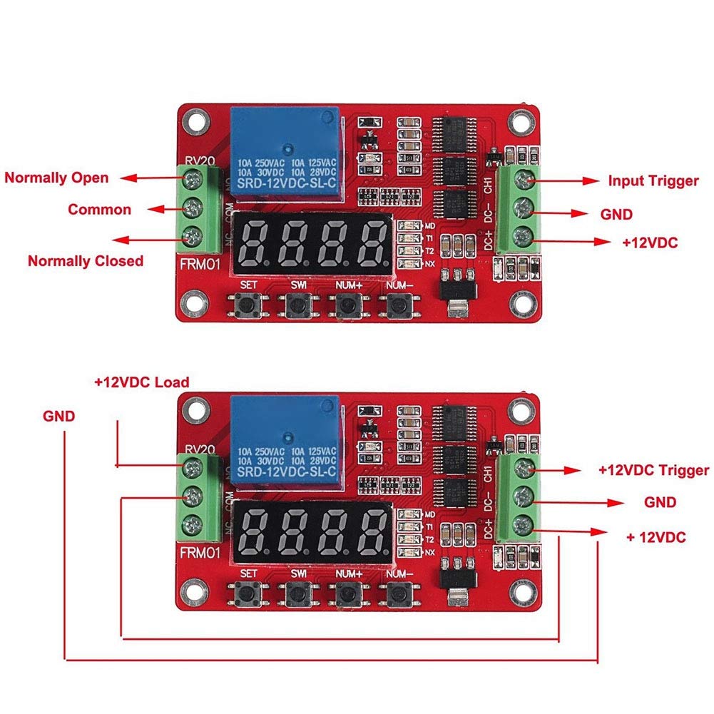 FRM01 Multifunction Infinite Loop Timing Relay - Self-Locking Cycle Timer Module for Automation & Delay Control | Perfect for Industrial Equipment, Home Automation, and DIY Electronics Projects
