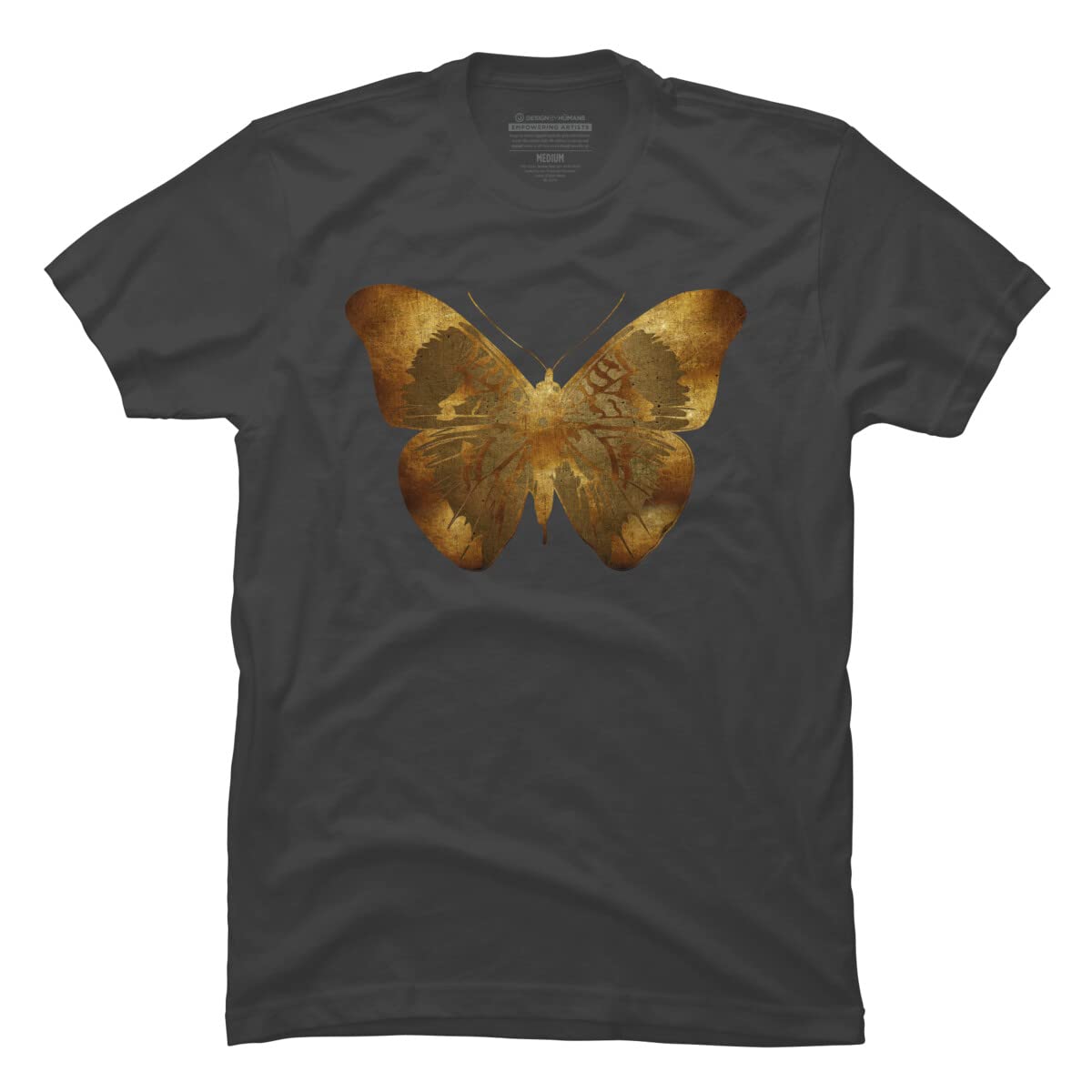 Design By Humans Men's Iron Butterfly Graphic Tee by Adamzworld - Soft Cotton Vintage Rock Band T-Shirt for Concerts & Casual Wear