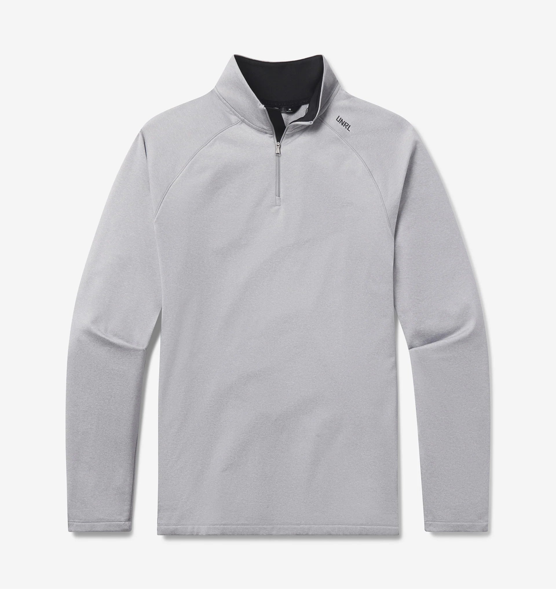 Men's Interlock Quarter Zip Pullover Sweatshirt - Heather Gray - Lightweight & Comfortable for Casual Wear, Workout & Outdoor Activities