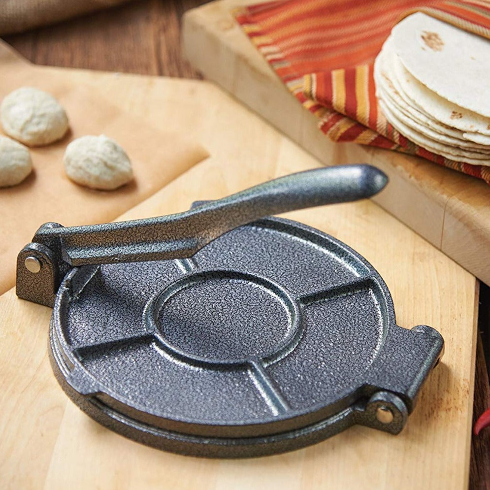 Premium Cast Iron Tortilla Press - Heavy Duty 8 Inch Tortilla Maker for Homemade Corn & Flour Tortillas - Perfect for Mexican Cuisine, Taco Nights, and Authentic Cooking