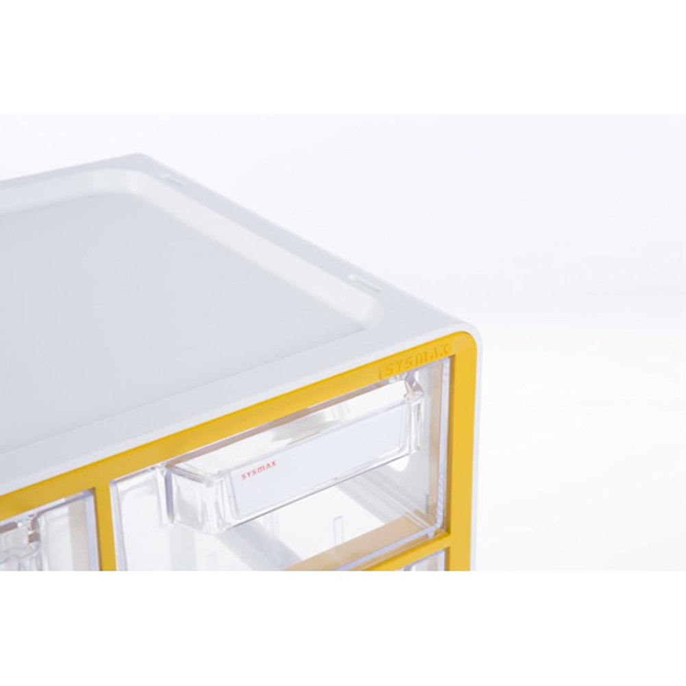 SYSMAX 12-Section Clear Storage Organizer Box - Transparent Drawers for Stationery, Office Supplies, Tools, Craft & Household Items - Perfect for Desk, Workshop & Home Organization