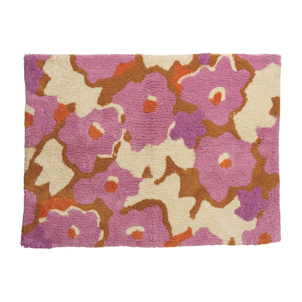 Filton Floral Bath Mat - Soft Absorbent Non-Slip Bathroom Rug with Floral Design - Perfect for Bathroom, Shower, and Vanity Areas