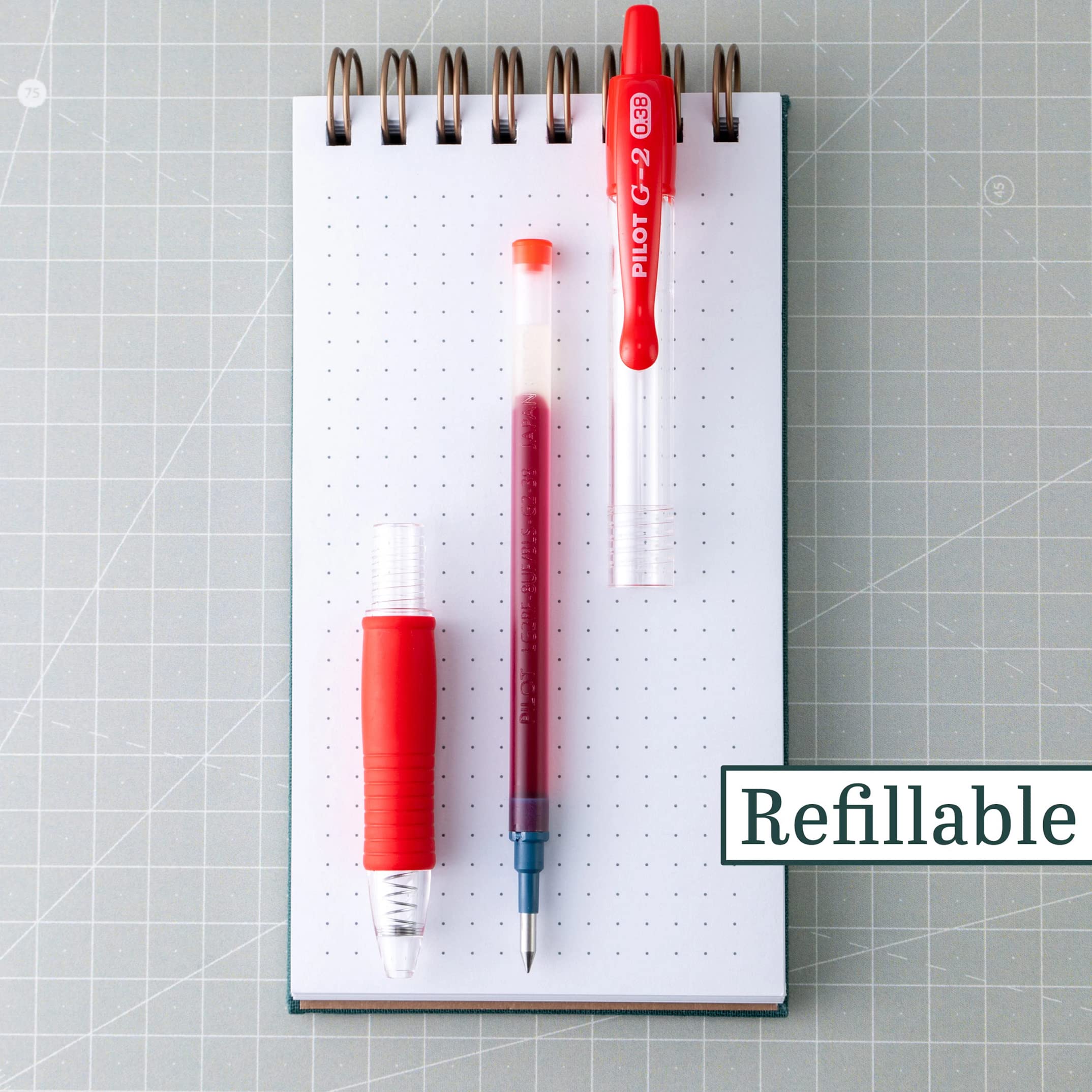Premium PILOT G2 Retractable Gel Pens - Ultra Fine 0.5mm Point, Smooth Red Ink, 12-Pack (31279) - Ideal for Office Work, School Notes, Journaling & Gift Giving