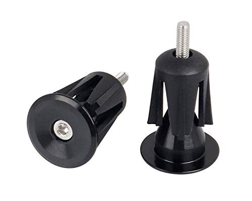 Premium Aluminum Bike Handlebar End Caps - Universal Fit for Road Bikes, Mountain Bikes & Hybrid Bikes (2-Pack, Black) - Durable Protection & Safety for Cycling, Commuting & Outdoor Adventures