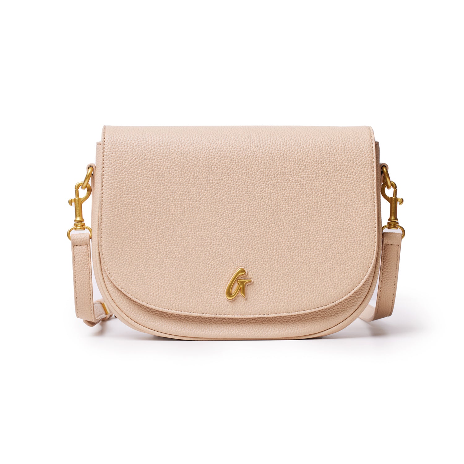 Large Pebble Shoulder Bag in Nude - Stylish & Spacious Women's Crossbody Purse for Work, Travel & Everyday Use