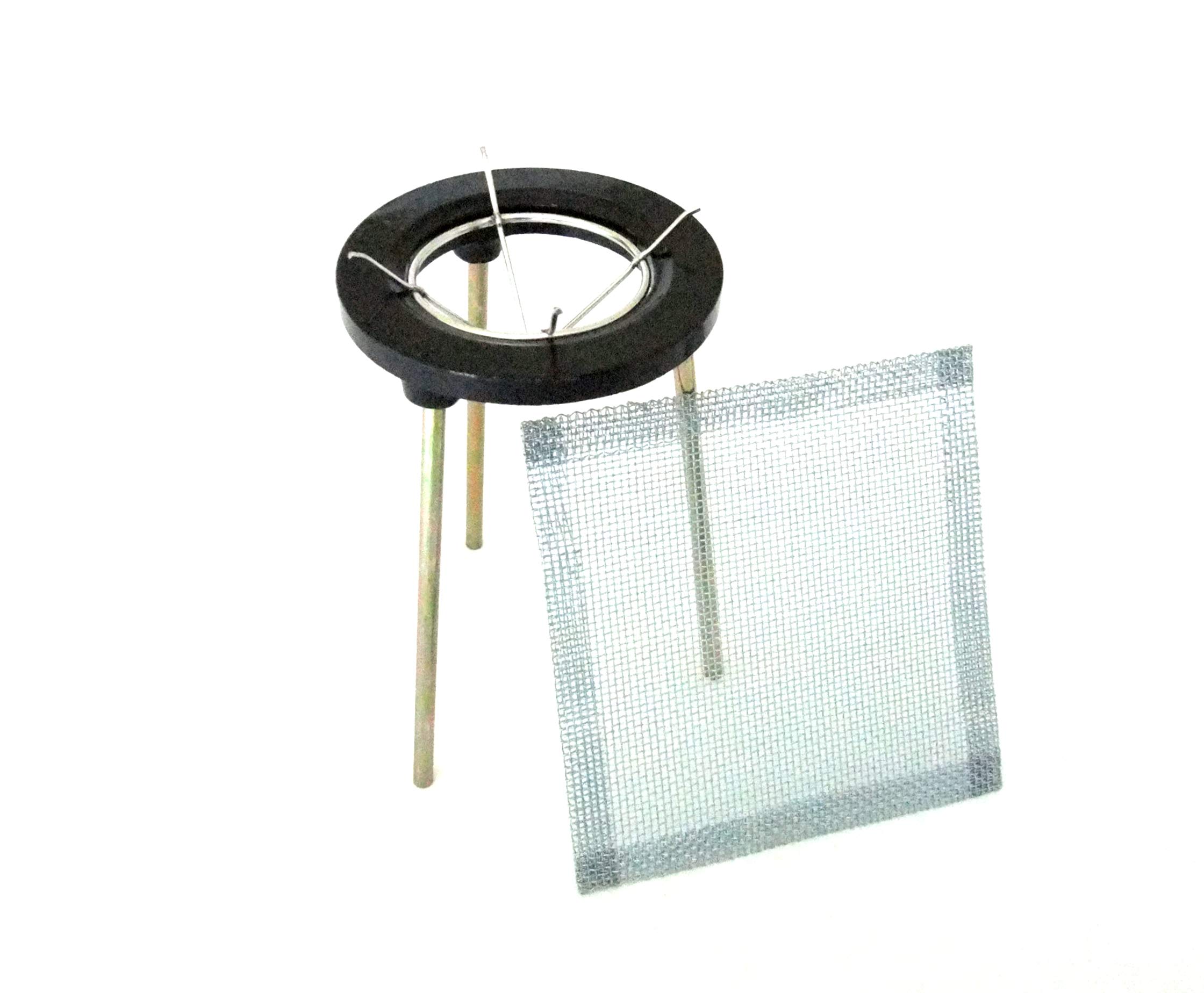 Premium Stainless Steel Torching Basket for Enameling & Jewelry Making - Heavy Duty Mesh with Adjustable Tripod Stand - Perfect for Kiln Work, Metal Crafting & DIY Art Projects