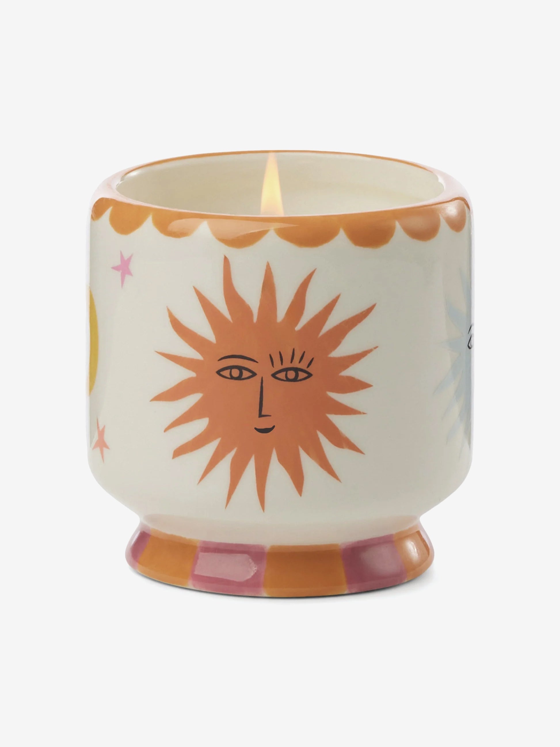 Paddywax Adopo Sun Ceramic Candle - Orange Blossom Scented Soy Wax Candle for Home Decor, Relaxation & Aromatherapy - Perfect for Living Room, Bedroom & Bathroom
