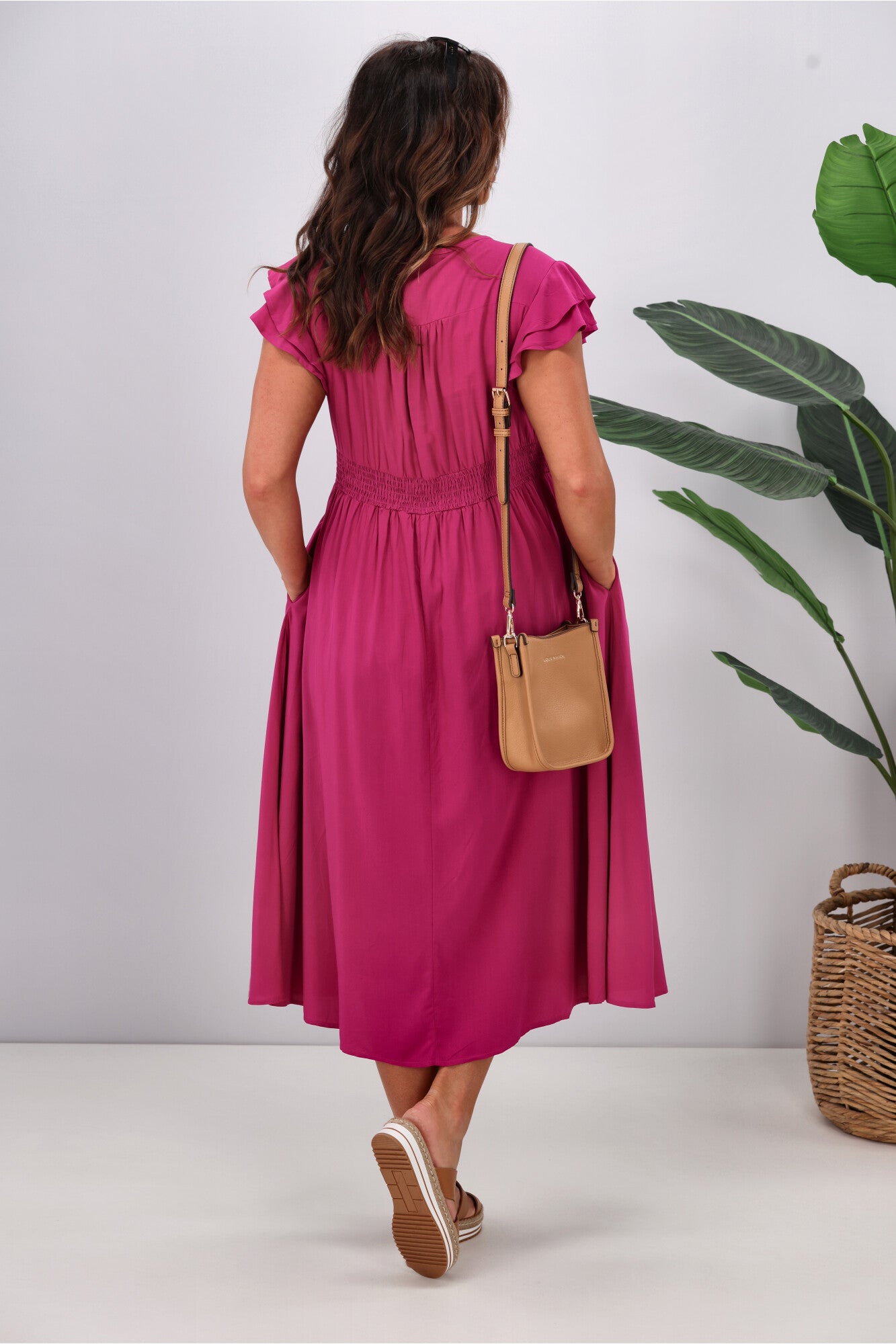 Boho Australia Ridley Dress - Flowy Magenta Maxi Dress for Women | Perfect for Beach Vacation, Summer Outfits & Boho Fashion