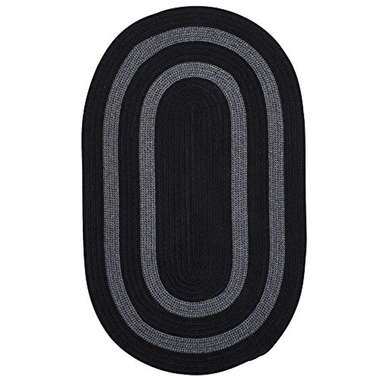 Premium Graywood R024X048 2' x 4' Black Area Rug - Soft & Durable for Living Room, Bedroom, or Office Decor
