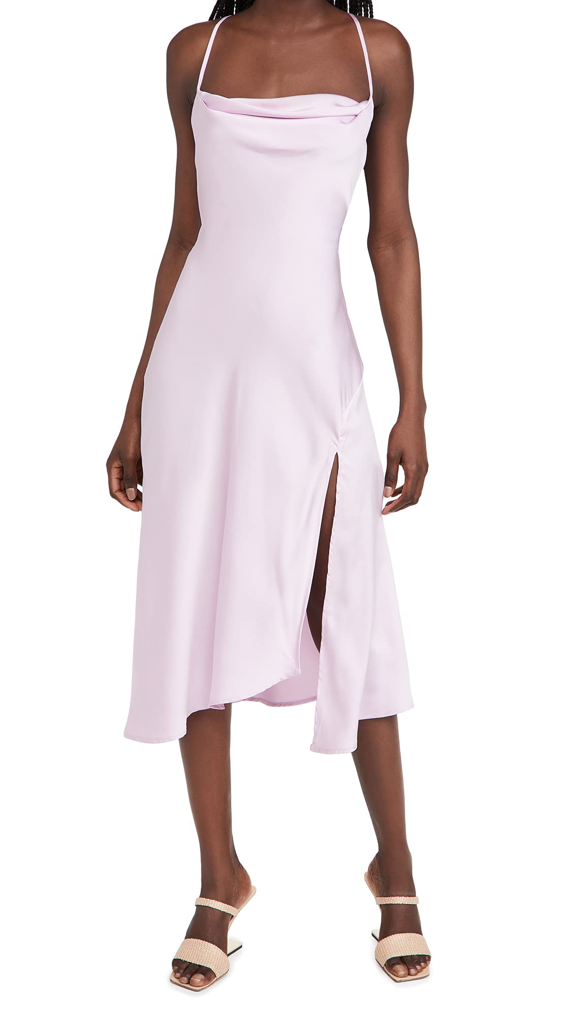 ASTR the Label Women's Gaia Dress - Flowy Midi Dress with Floral Print for Summer, Beach, and Casual Outings | Perfect for Vacation, Date Night, and Brunch