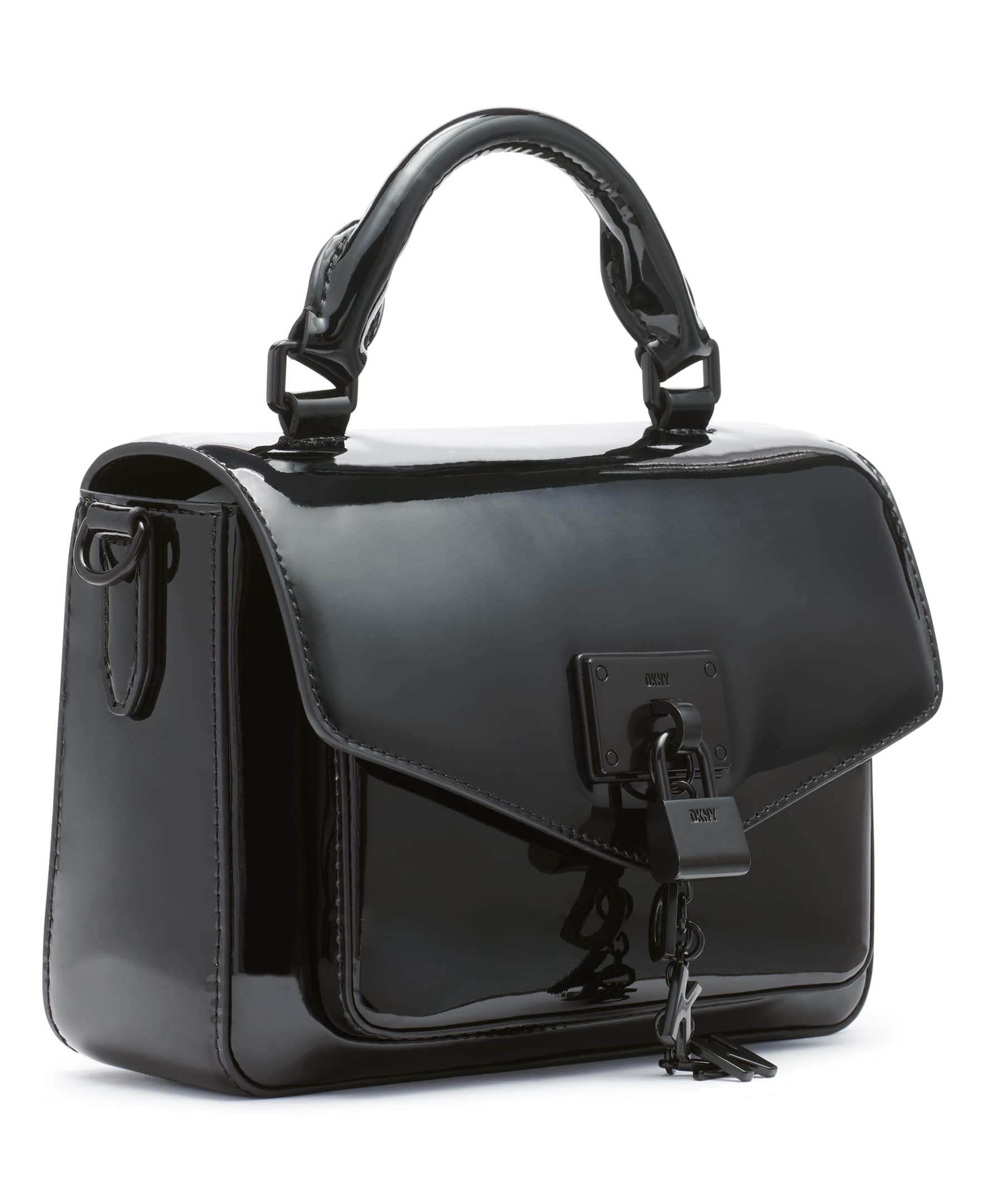 DKNY Elissa Small Satchel Handbag for Women - Stylish Crossbody Purse with Adjustable Strap, Perfect for Work, Travel & Everyday Use