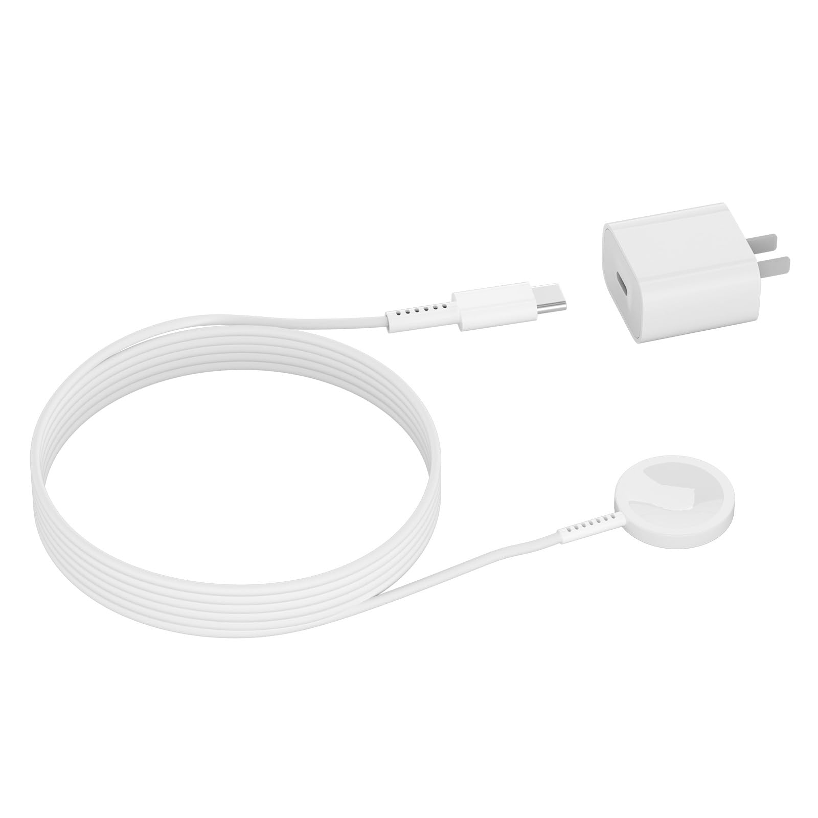 Magnetic Fast Charger for Apple Watch Series Ultra/9/8/7/6/SE/SE2/5/4/3 - 6ft USB-C Charging Cable with Power Adapter - Perfect for Home, Office & Travel Charging