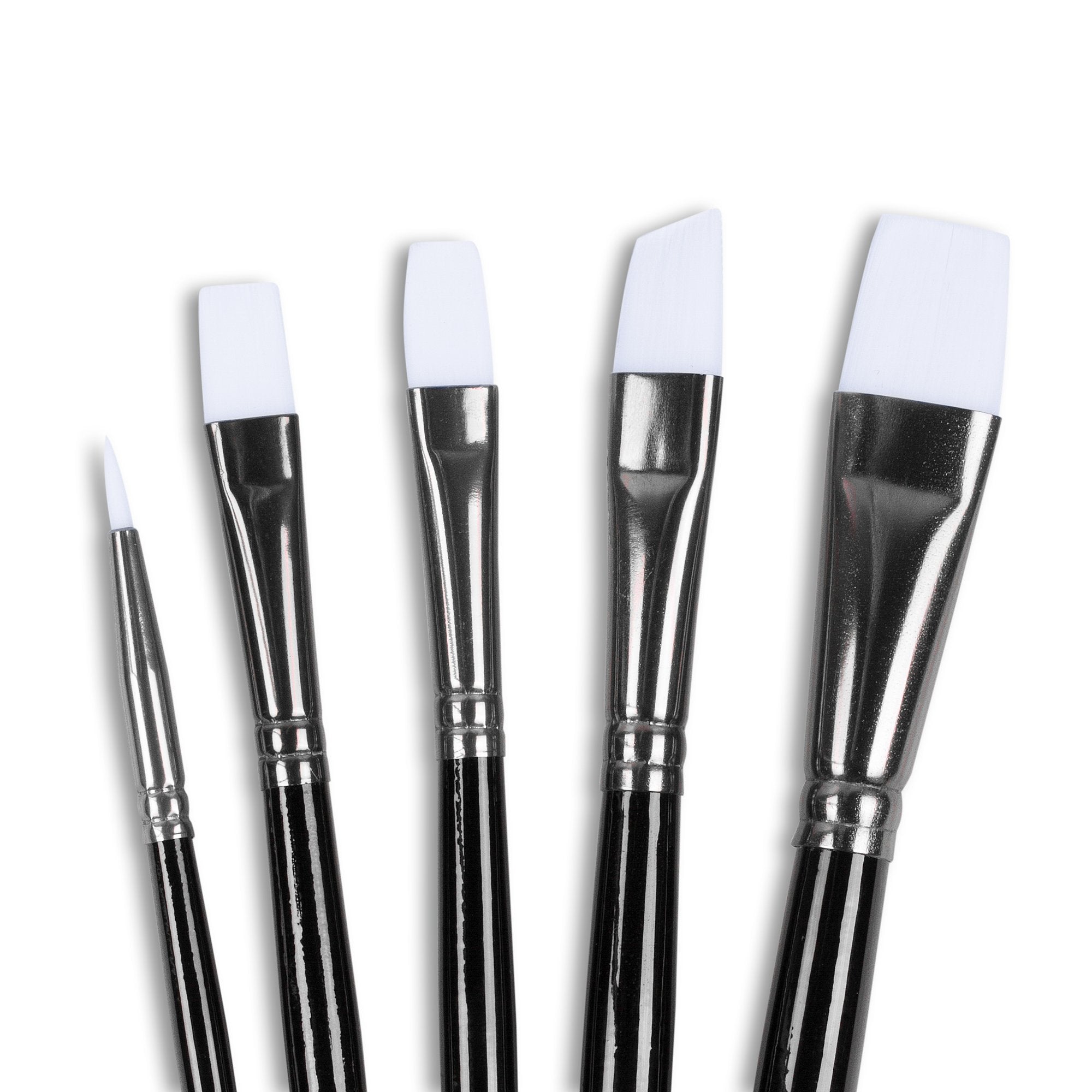 ANGELUS Professional Paint Brush Set - 5 Pack for Leather, Shoes, Canvas & DIY Crafts - High-Quality Artist Brushes for Detailed Painting & Touch-Ups