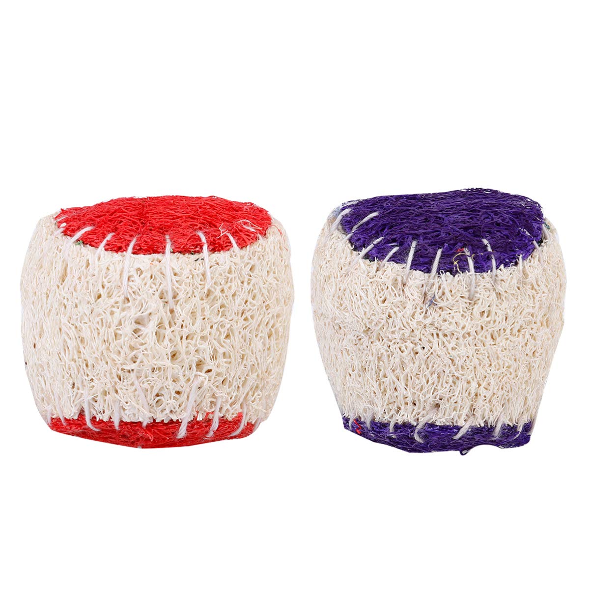 POPETPOP 2 Pack Dog Chew Toys - Loofah Balls for Teething Puppies, Interactive Pet Toys for Training & Dental Health - Great for Playtime, Fetch & Anxiety Relief