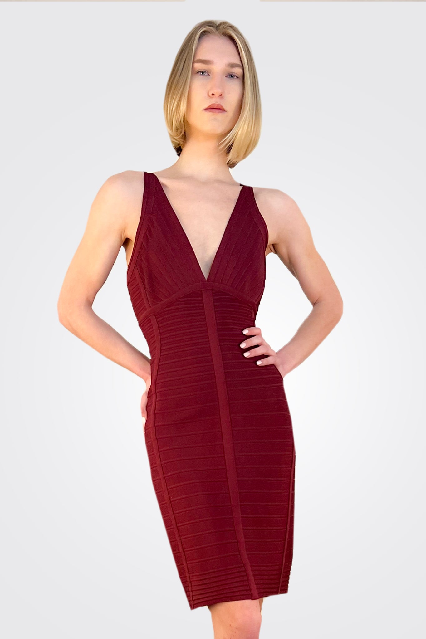 Sexy Deep V Neck Mini Dress for Women - Elegant Sleeveless Bodycon Party Dress - Perfect for Night Out, Club, Date Night, and Special Occasions