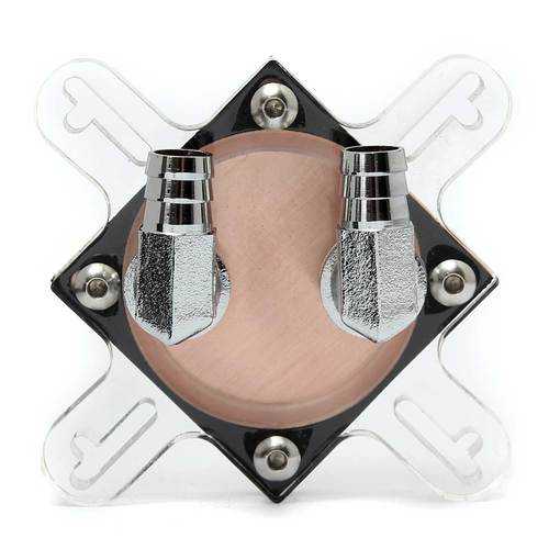 High-Performance CPU Water Cooling Block with Red Copper Base & Inner Cooling Channels - Compatible with AMD & Intel CPUs - Ideal for Gaming PCs & Overclocking Rigs