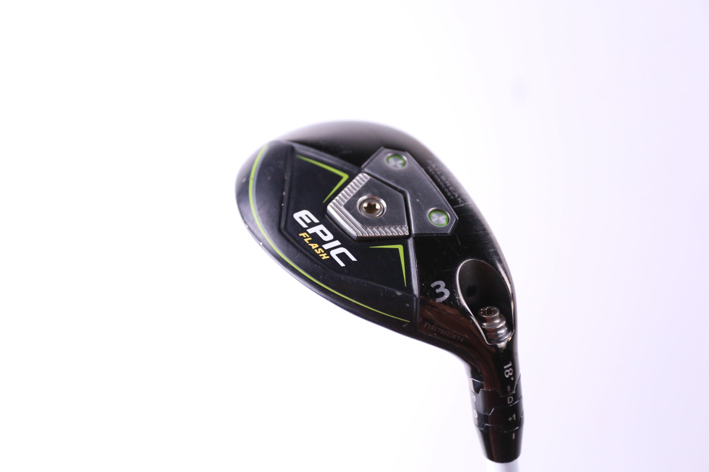 Used Callaway Epic Flash 3H Hybrid Golf Club - Right Handed 18° Regular Flex for Men - Perfect for Fairway Shots and Rough Recovery